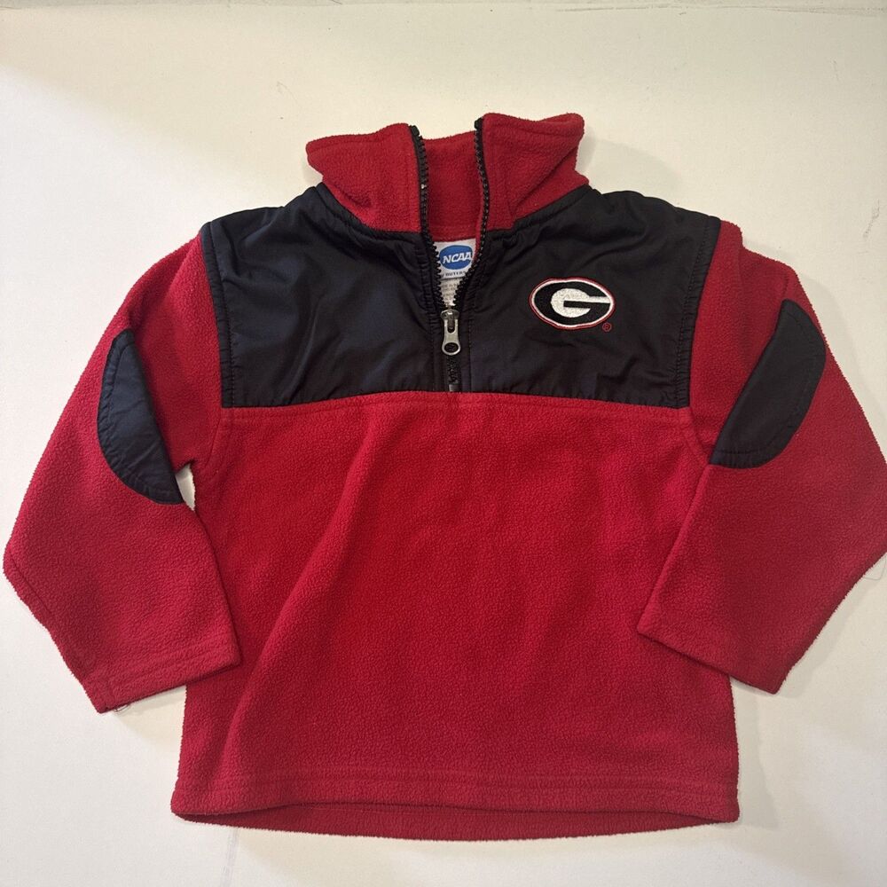 Georgia UGA 1/4 zip Fleece Pullover Jacket 3T Toddler